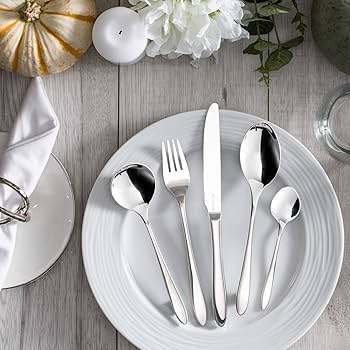 【Viners】 ディナーナイフ【シルバープレート】6本　ケース Amazon.com: Viners Eden Stainless Steel Cutlery Set for Six